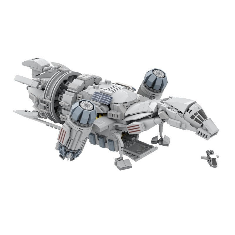 Sci-Fi Mid-Bulk Space Transport MOC Cargo Ship Building Kit - 5