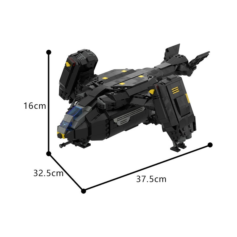 Sci-Fi Space Transport Extraction Shuttle Building Kit | Compatible MOC - 4