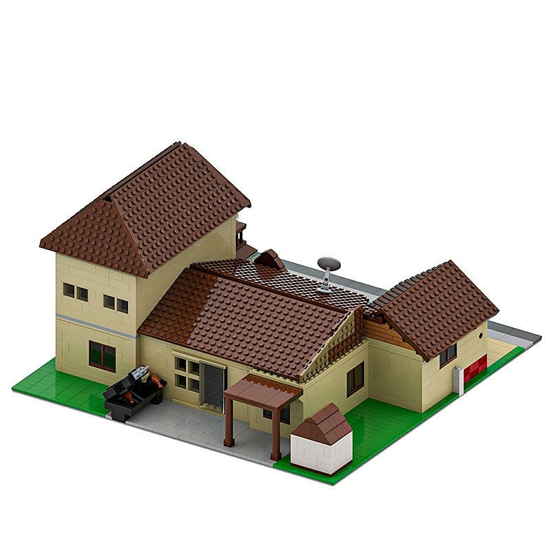 Sci-Fi Suburban Family House MOC Building Kit | Futuristic Home Model - 6