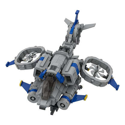 Sci-Fi Tactical Helicopter MOC Building Kit | Futuristic Aircraft Model - 5