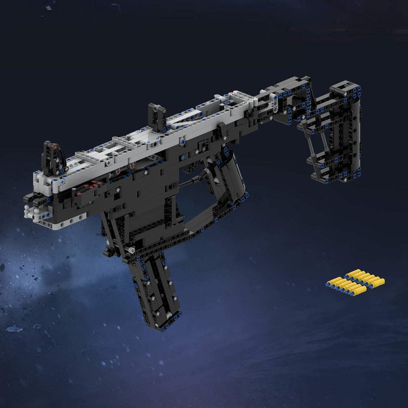 Sci-Fi Tactical SMG MOC Building Kit | Mechanical Display Model - 2