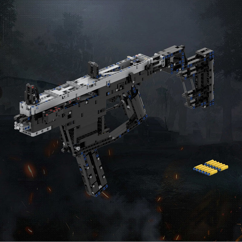 Sci-Fi Tactical SMG MOC Building Kit | Mechanical Display Model - 3