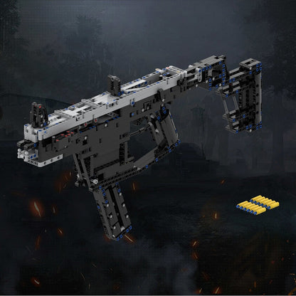 Sci-Fi Tactical SMG MOC Building Kit | Mechanical Display Model - 3