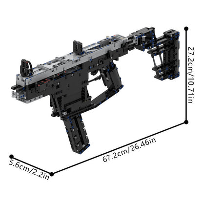 Sci-Fi Tactical SMG MOC Building Kit | Mechanical Display Model - 5