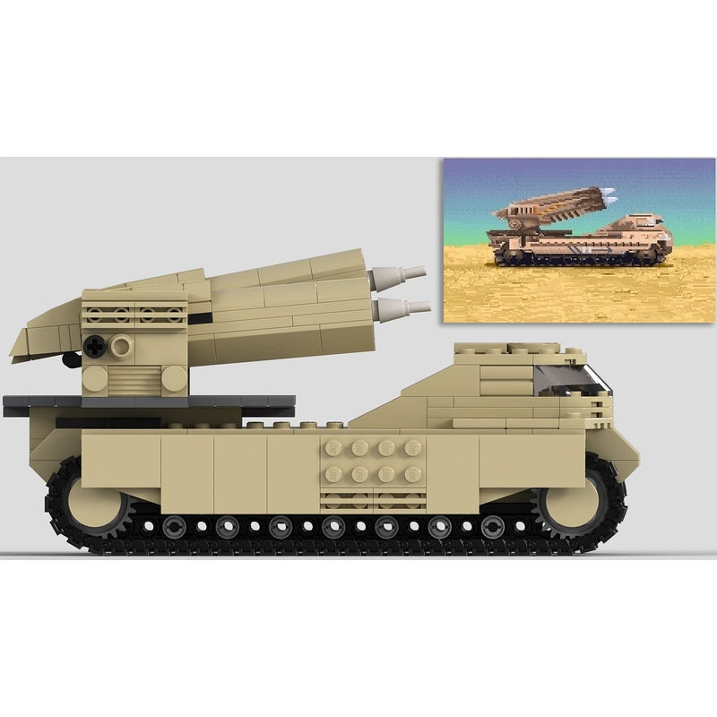 Sci-Fi Twin-Missile Tank MOC Building Kit - 3
