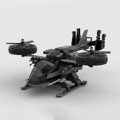 Sci-Fi Twin Rotor Helicopter Building Kit | LEGO-Compatible MOC - 3