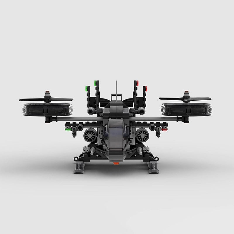 Sci-Fi Twin Rotor Helicopter Building Kit | LEGO-Compatible MOC - 4