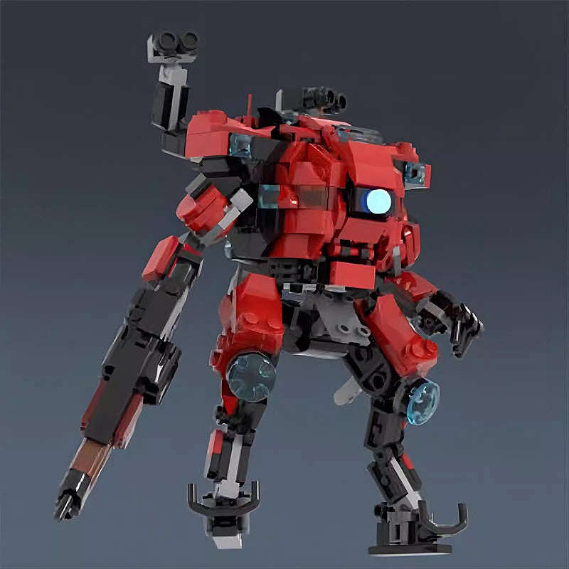 Sci-Fi Vanguard Mecha Building Kit with Pilot Cockpit | LEGO-Compatible MOC - 3