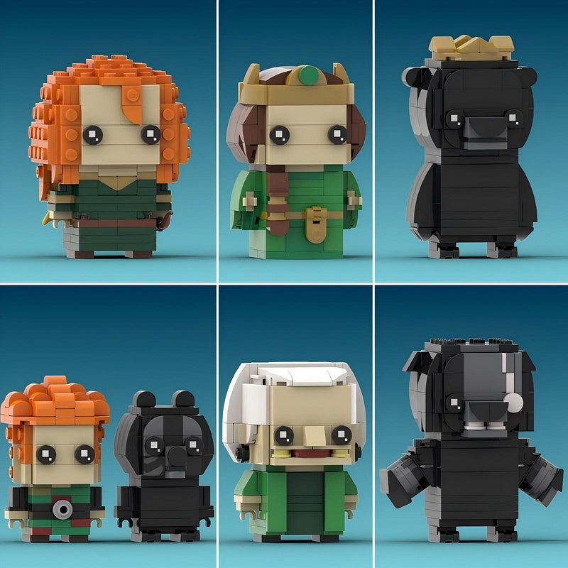 Scottish Princess & Bear Legend BrickHeadz Building Kit | LEGO-Compatible MOC - 2