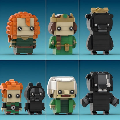 Scottish Princess & Bear Legend BrickHeadz Building Kit | LEGO-Compatible MOC - 2