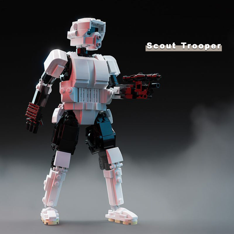 scout trooper building set | star wars | moc-87909 - 2