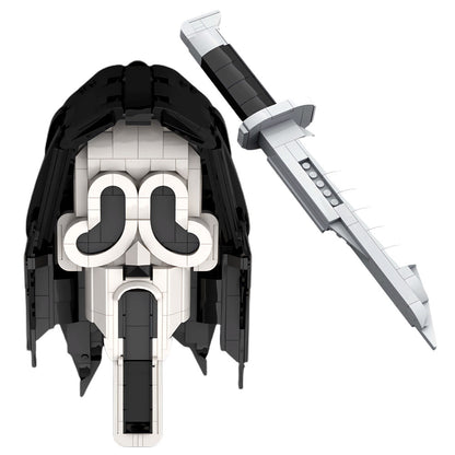 scream movie ghostface knife buck 120 building set | moc-168525 - 4