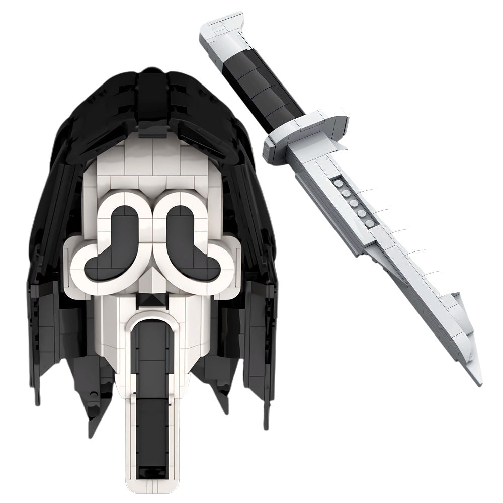 scream movie ghostface knife buck 120 building set | moc-168525 - 5