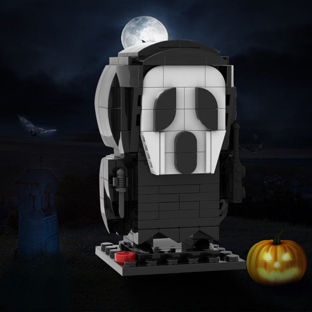 scream movie mask halloween brickheadz | moc-54586 - 3