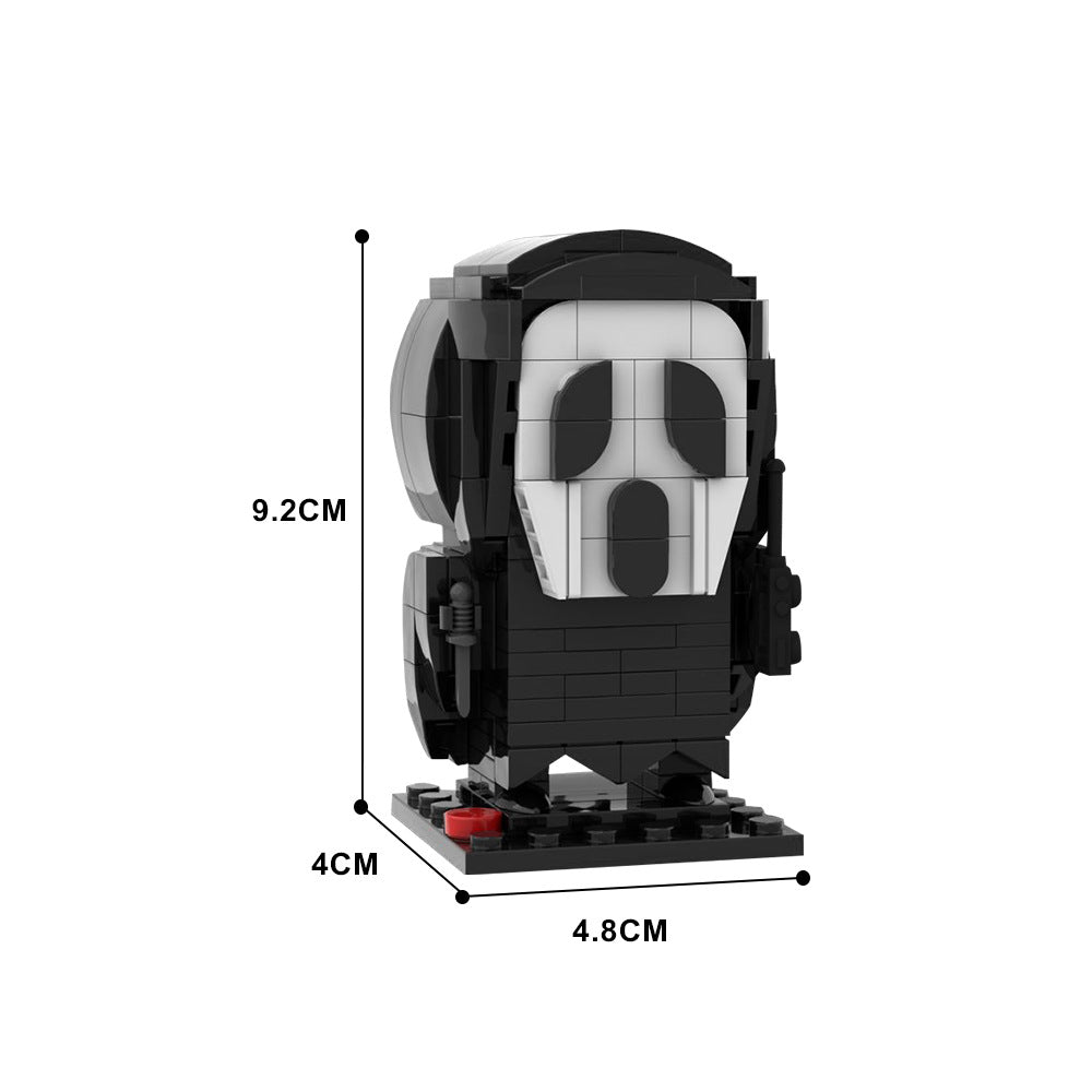 scream movie mask halloween brickheadz | moc-54586 - 4