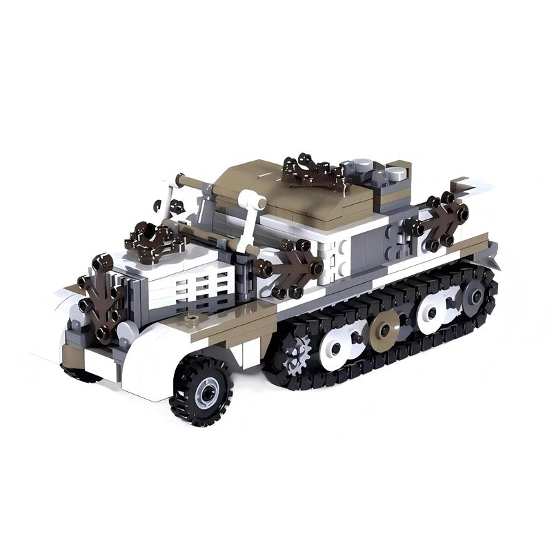 SdKfz 11 Half-Track WWII Armored Vehicle Building Kit | LEGO-Compatible MOC - 1