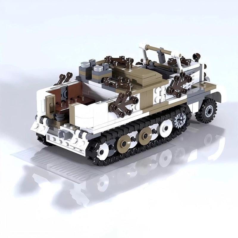 SdKfz 11 Half-Track WWII Armored Vehicle Building Kit | LEGO-Compatible MOC - 3
