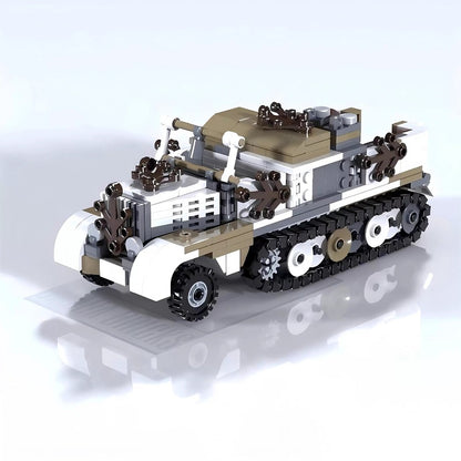 SdKfz 11 Half-Track WWII Armored Vehicle Building Kit | LEGO-Compatible MOC - 4