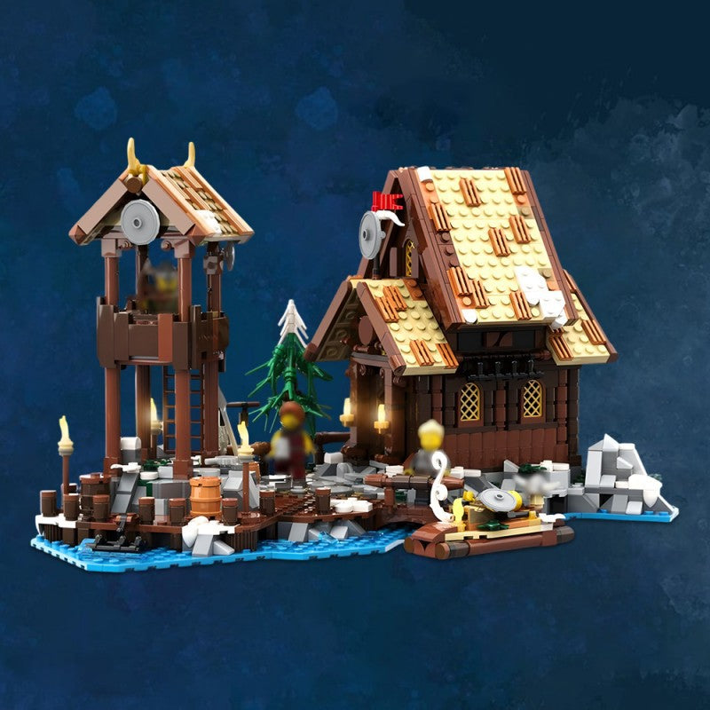 seaside expansion building set | viking village | moc-200311 - 1