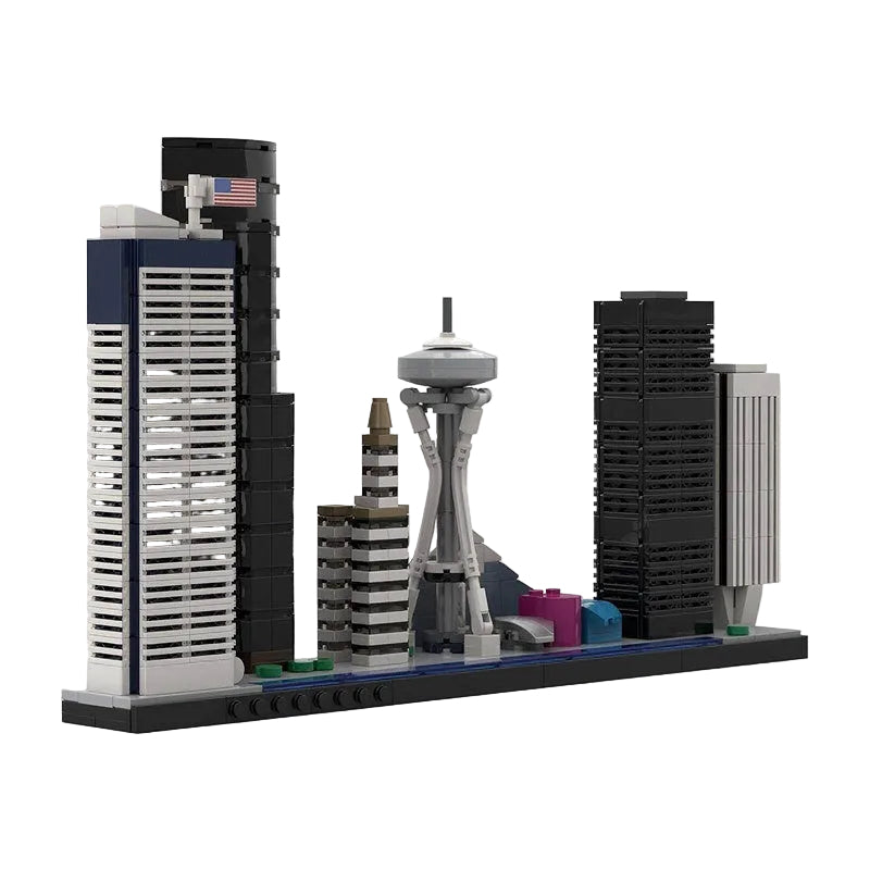 Seattle Skyline Architecture Building Kit | LEGO-Compatible MOC - 1