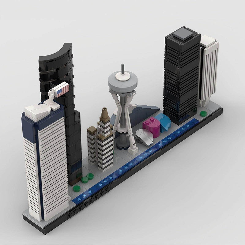 Seattle Skyline Architecture Building Kit | LEGO-Compatible MOC - 2