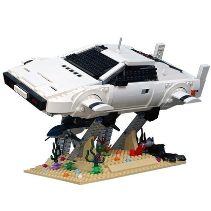 Secret Agent 1977 Transforming Submarine Sports Car Building Kit | LEGO-Compatible MOC - 1
