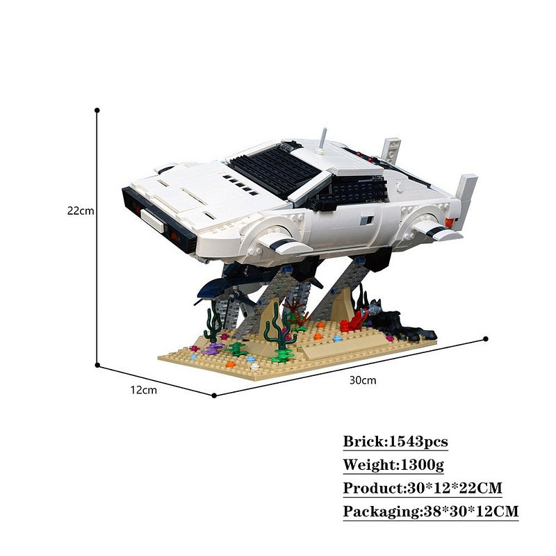 Secret Agent 1977 Transforming Submarine Sports Car Building Kit | LEGO-Compatible MOC - 5