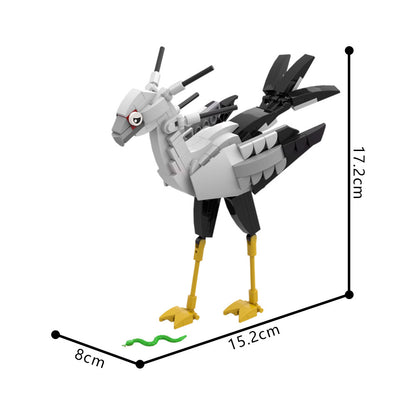 secretary bird building kit | lego compatible moc - 2