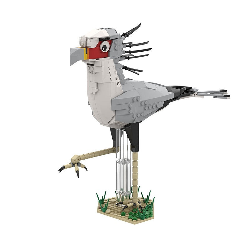 Secretary Bird MOC Building Kit | Wildlife Bird Display Model - 3
