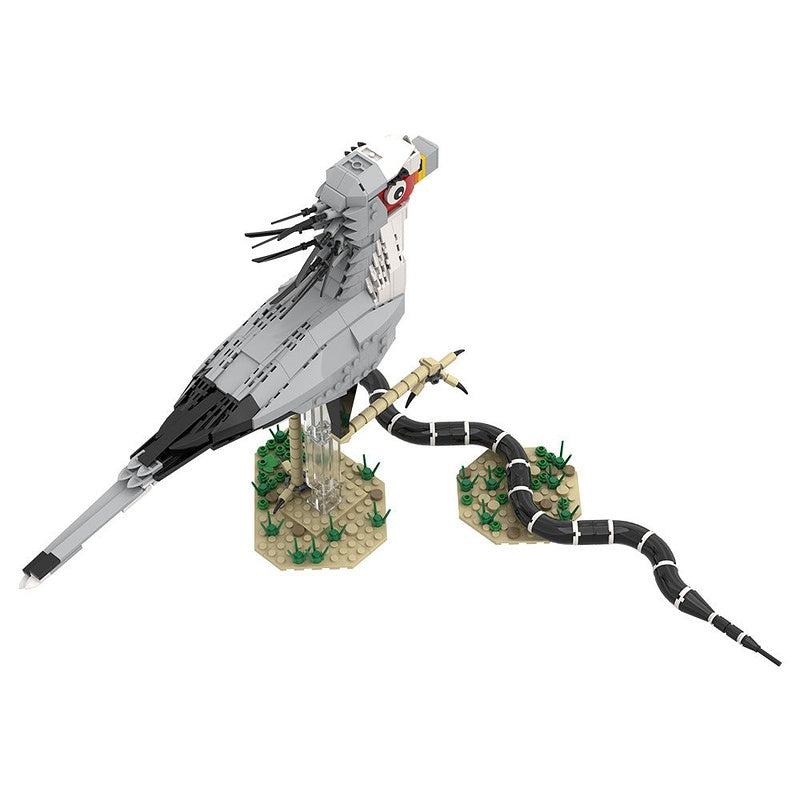 Secretary Bird MOC Building Kit | Wildlife Bird Display Model - 6
