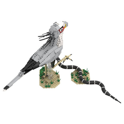 Secretary Bird MOC Building Kit | Wildlife Bird Display Model - 6