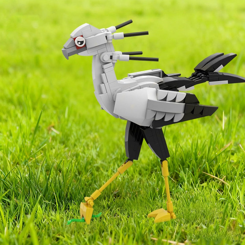 Secretary Bird MOC Building Kit | Wildlife Bird Display Model - 7