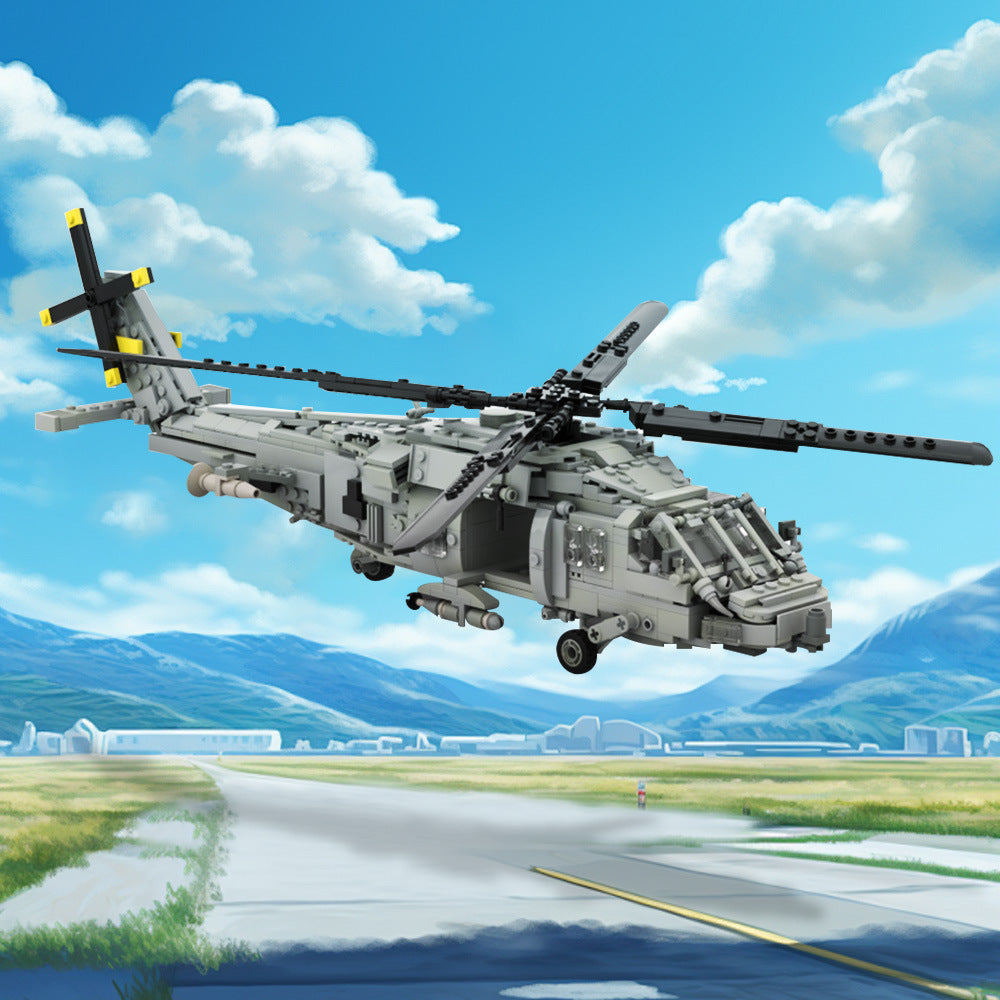 SH-60 Seahawk Rescue Helicopter Building Kit | LEGO-Compatible MOC - 3