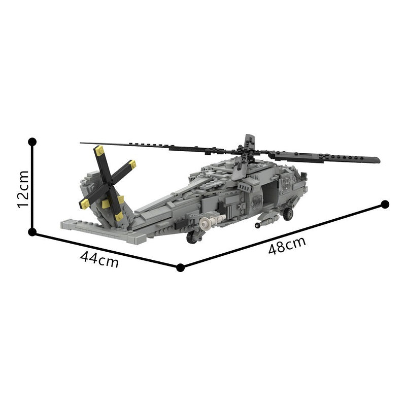 SH-60 Seahawk Rescue Helicopter MOC Building Kit | Aviation Model - 4