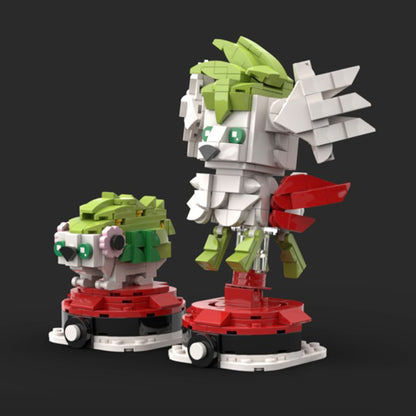 shaymin brickheadz building set | pokèmon | moc-111828 - 3