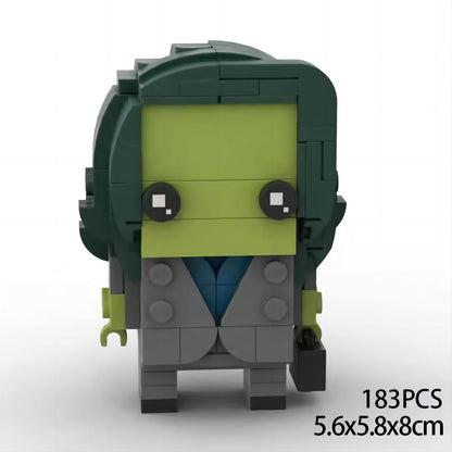she-hulk brickheadz building set | marvel | moc-124920 - 1