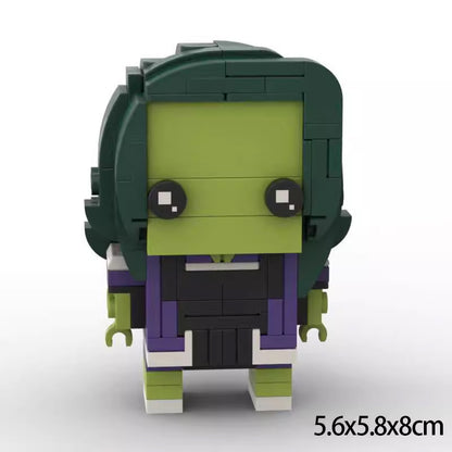 she-hulk brickheadz building set | marvel | moc-124920 - 2