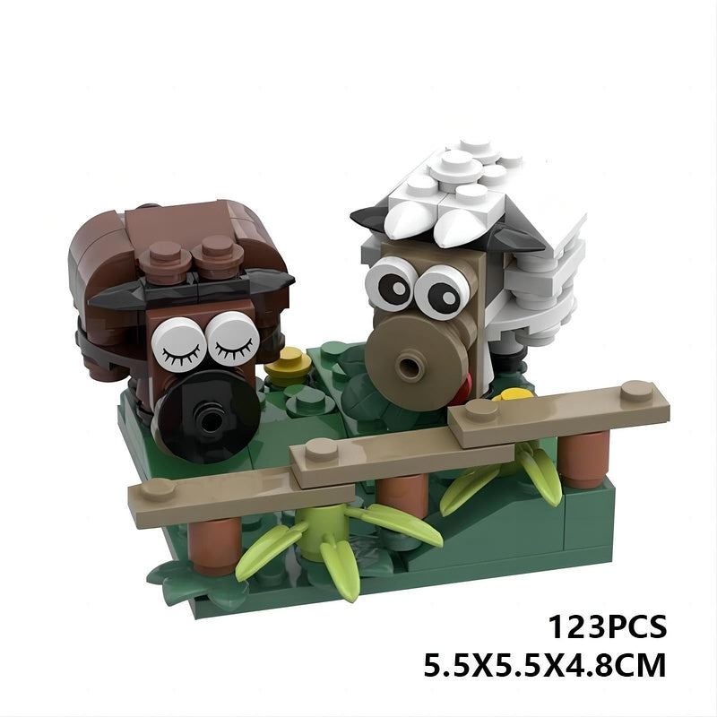 Sheep Animal Model MOC Building Kit | Cute Wildlife Display Sculpture - 4
