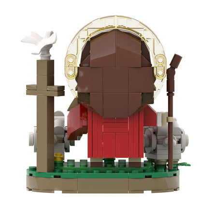 Shepherd And Lamb Cube Character MOC Building Kit | Holiday Display - 7