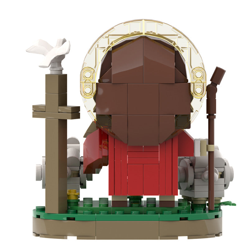 shepherd prophet & lamb brickheadz building set | lego-compatible - 2