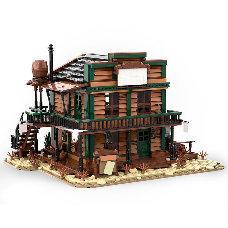 Sheriff's Office MOC Building Kit | Wild West Architecture Model - 1