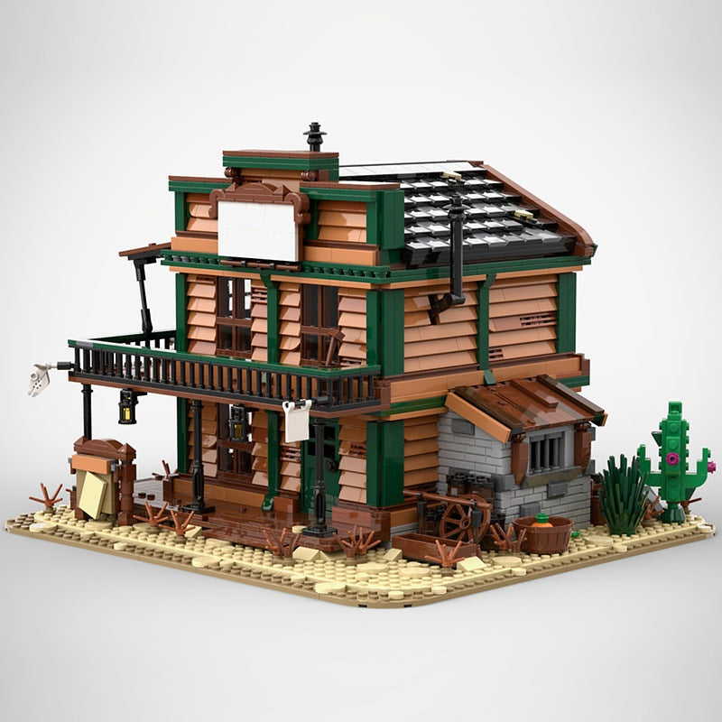 Sheriff's Office MOC Building Kit | Wild West Architecture Model - 2