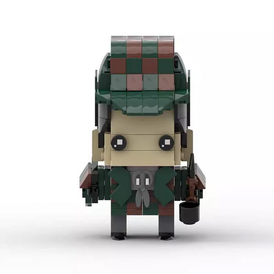 sherlock holmes brickheadz set | lego-compatible detective moc - 1