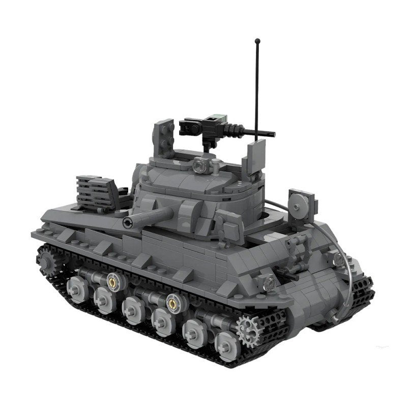 Sherman M4A3 (105) WWII Tank MOC Building Kit | LEGO-Compatible MOC - 1