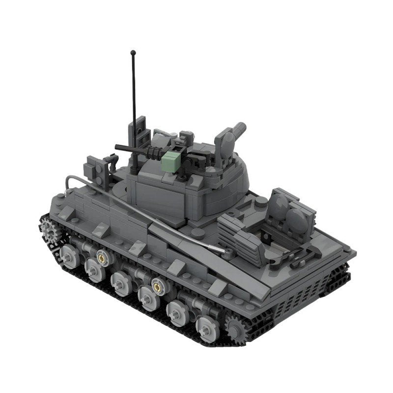 Sherman M4A3 (105) WWII Tank MOC Building Kit | LEGO-Compatible MOC - 2