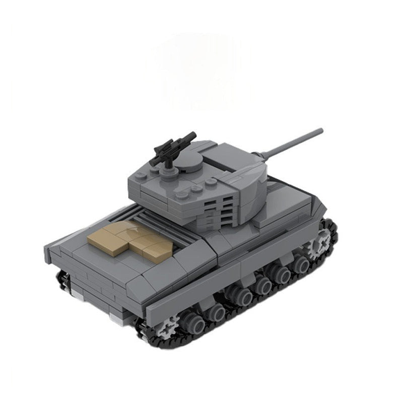 Sherman M4A3 MOC Building Kit | 1:42 Military Tank Model - 4