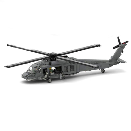 sikorsky uh-60 black hawk helicopter building set | 1:33 scale | moc-29506 - 1