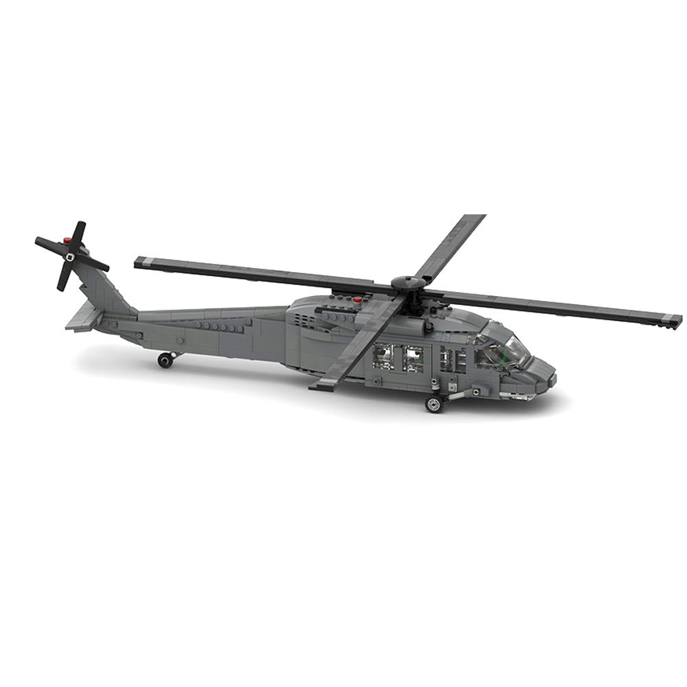 sikorsky uh-60 black hawk helicopter building set | 1:33 scale | moc-29506 - 2