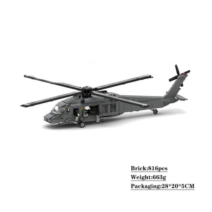 sikorsky uh-60 black hawk helicopter building set | 1:33 scale | moc-29506 - 3