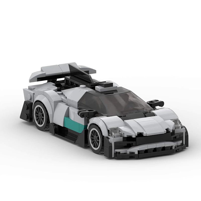 Silver Formula Hypercar Building Kit | LEGO-Compatible MOC - 2